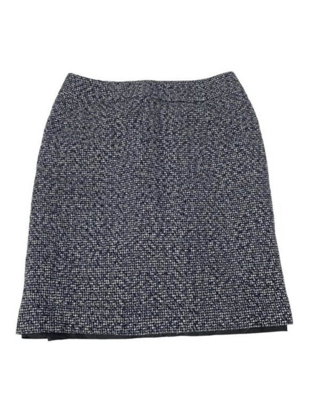 Calvin Klein Womens Tweed Pencil Skirt Size 2P Navy & White